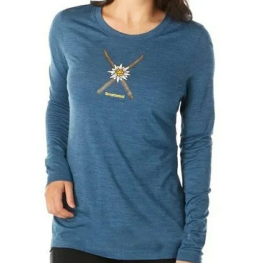 Smartwool 150 Merino Powder Flower Base Layer Long Sleeve Tee M